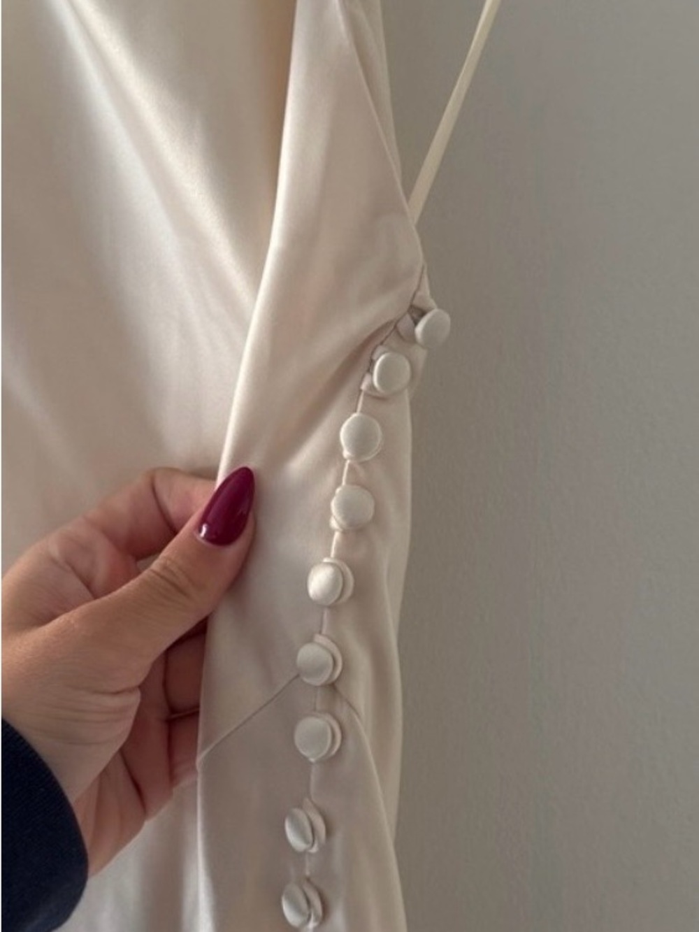 Reformation Ivory Bias-Cut Halter Wedding Gown - Picture 5 of 9